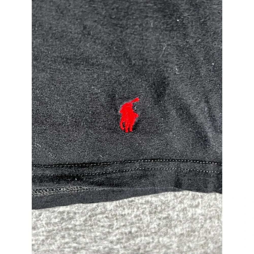 Polo Ralph‎ Lauren Mens XL Black Classic Cotton Crewneck T-Shirt Red Pony Logo